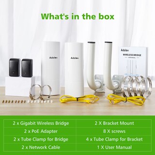 Foto 6 | Foto 6 | Puente Inalámbrico Adalov Gigabit 5 8 Ghz 3 Km De Largo Alcance Cpe366 - Venta Internacional.