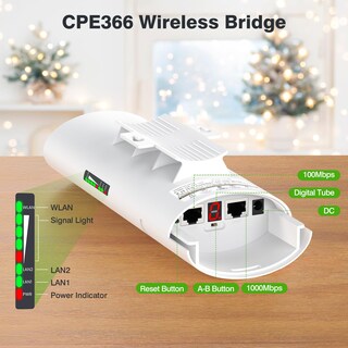 Foto 7 | Foto 7 | Puente Inalámbrico Adalov Gigabit 5 8 Ghz 3 Km De Largo Alcance Cpe366 - Venta Internacional.