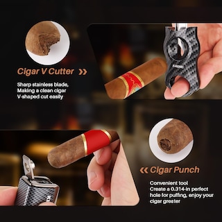 Foto 3 | Foto 3 | Juego De Encendedores Kirenp Con Cortador De Cigarros En V A Prueba De Viento - Venta Internacional.