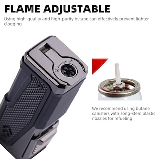 Foto 5 | Foto 5 | Encendedor Tomolo Quadruple Jet Flame Recargable 2 Veces  Negro - Venta Internacional.