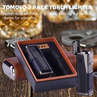 Foto 7 | Foto 7 | Encendedor Tomolo Quadruple Jet Flame Recargable 2 Veces  Negro - Venta Internacional.