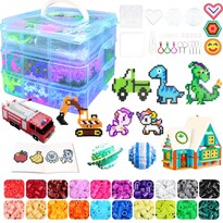 Kit De 11000 Abalorios Fuse Beads Ajazper  20 Colores  5 Mm  Con Accesorios - Venta Internacional.