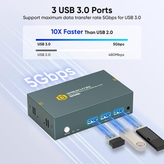 Foto 4 | Foto 4 | Conmutador Kvm Evatek Hdmi 2 Monitores 2 Ordenadores 4k @60hz Usb3.0 - Venta Internacional.