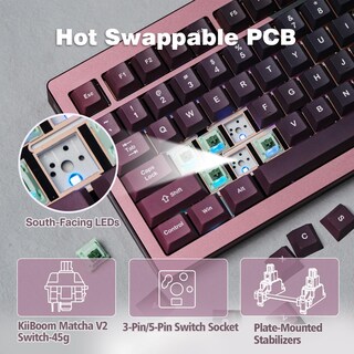 Foto 6 | Foto 6 | Teclado Mecánico Kiiboom Loop 75 75% Aluminio Qmk/via - Venta Internacional.