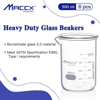 Foto 3 | Foto 3 | Vaso De Vidrio Maccx Bkl500-006 500 Ml Borosilicato 3.3 Paquete De 6 - Venta Internacional.