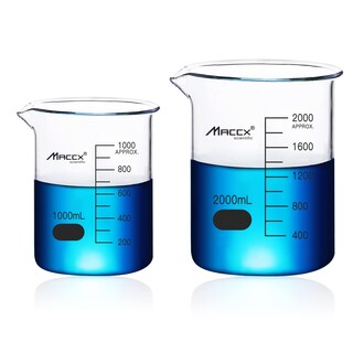 Foto 1 | Foto 1 | Vasos De Vidrio De Borosilicato Max Sturdy 1000 Ml 200 Ml 3.3 - Venta Internacional.