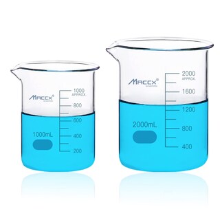 Foto 2 | Foto 2 | Vasos De Vidrio De Borosilicato Max Sturdy 1000 Ml 200 Ml 3.3 - Venta Internacional.