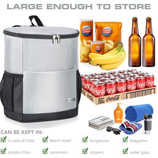 Foto 3 | Foto 3 | Mochila Térmica Wolka Con Aislamiento Para 30 Latas Impermeable Color Gris - Venta Internacional.