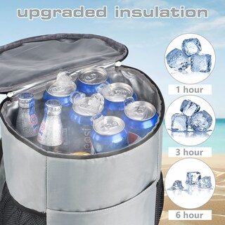 Foto 4 | Foto 4 | Mochila Térmica Wolka Con Aislamiento Para 30 Latas Impermeable Color Gris - Venta Internacional.