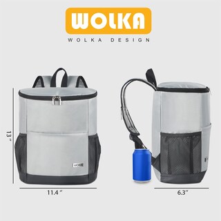 Foto 5 | Foto 5 | Mochila Térmica Wolka Con Aislamiento Para 30 Latas Impermeable Color Gris - Venta Internacional.