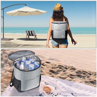 Foto 6 | Foto 6 | Mochila Térmica Wolka Con Aislamiento Para 30 Latas Impermeable Color Gris - Venta Internacional.