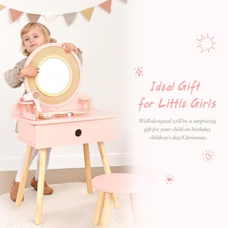 Foto 5 | Foto 5 | Set De Tocador Y Silla Oook Kids Pink Con 11 Accesorios - Venta Internacional.