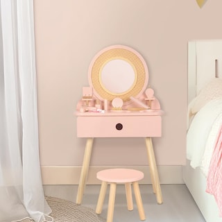 Foto 7 | Foto 7 | Set De Tocador Y Silla Oook Kids Pink Con 11 Accesorios - Venta Internacional.