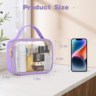 Foto 3 | Foto 3 | Bolsa De Aseo Wedama Aprobada Por La Tsa Paquete De 3 Transparente Con Asas Color Morado - Venta Internacional.