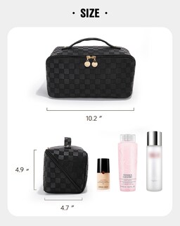 Foto 4 | Foto 4 | Bolsa De Maquillaje Eachy Travel De Gran Capacidad Impermeable Color Negro - Venta Internacional.