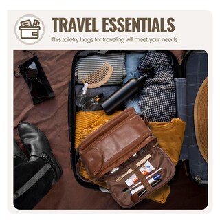 Foto 2 | Foto 2 | Neceser Iui Para Hombre Grande De Viaje Resistente Al Agua Color Marrón - Venta Internacional.