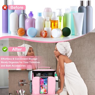 Foto 5 | Foto 5 | Bolso Organizador De Maquillaje Shower Caddy Para Mujer Color Rosa - Venta Internacional.