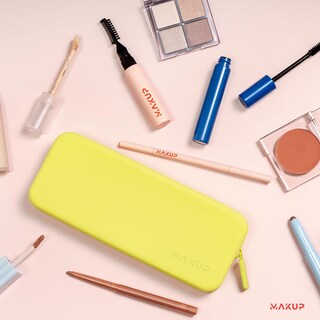 Foto 3 | Foto 3 | Bolsa De Maquillaje Makup Soporte De Silicona Para Brochas De Maquillaje Color Lima Eléctrico - Venta Internacional.