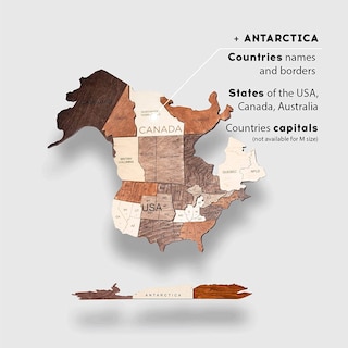 Foto 4 | Foto 4 | Arte De Pared Con Mapa Del Mundo En Madera Enjoy The Wood Xl Multicolor - Venta Internacional.