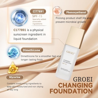 Foto 2 | Foto 2 | Base De Maquillaje Groei Que Cambia De Color Spf 15 30 Ml - Venta Internacional.