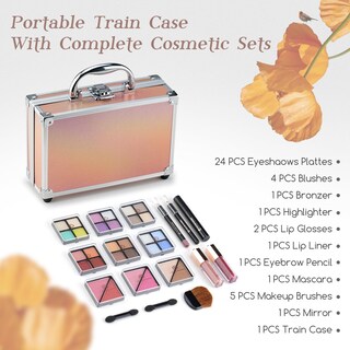 Foto 2 | Foto 2 | Kit De Maquillaje Color Nymph Para Adolescentes Con Funda De Tren Y Espejo - Venta Internacional.
