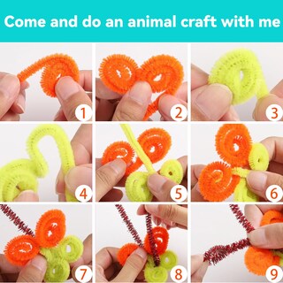 Foto 5 | Foto 5 | Set De Limpiapipas Y Wiggle Eyes 200 Unidades Para Arte Y Manualidades - Venta Internacional.