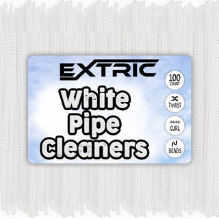 Foto 1 | Foto 1 | Limpiapipas Extric 100 Unidades Tallos De Chenilla Blanca De 6 Mm X 30 Cm - Venta Internacional.