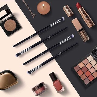 Foto 7 | Foto 7 | Juego De Brochas De Maquillaje Msq Eye  12 Piezas  Pelos Sintéticos  Mango De Madera - Venta Internacional.