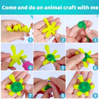 Foto 5 | Foto 5 | Limpiapipas Iooleem Con Tallos De Chenilla 200 Unidades Amarillos Para Manualidades - Venta Internacional.