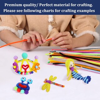 Foto 2 | Foto 2 | Limpiapipas Bundooraking Craft Art Supplies (rosa) X200 - Venta Internacional.