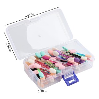 Foto 4 | Foto 4 | Brochas Aplicadoras De Polvos Para Uñas Fcozpjk Cromadas 50 Unidades Con Caja - Venta Internacional.