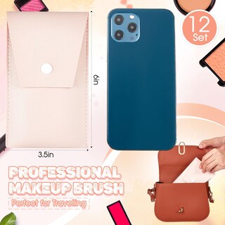 Foto 3 | Foto 3 | Juego De Brochas De Maquillaje Tioncy 12 Juegos Con Bolsa De Fibra Sintética Color Marfil - Venta Internacional.