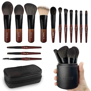 Foto 1 | Foto 1 | Set De Brochas De Maquillaje Jilier Travel 14 Piezas Con Funda De Fibra Sintética - Venta Internacional.