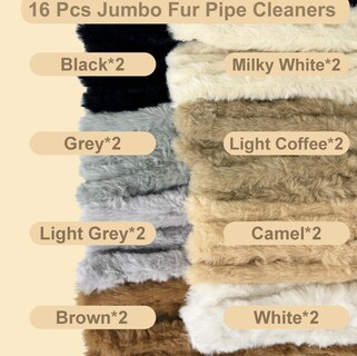 Foto 4 | Foto 4 | Limpiapipas Stidgbo Jumbo Fur  16 Piezas  Manualidades Con Accesorios - Venta Internacional.