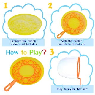 Foto 6 | Foto 6 | Bubble Wands Set B Bangcool Big Bubbles Wand Con Bandeja Para Todas Las Edades - Venta Internacional.