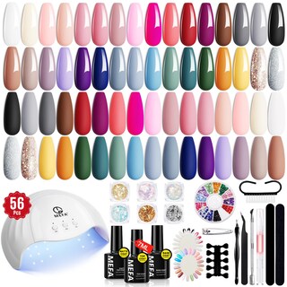 Foto 1 | Foto 1 | Kit De Esmaltes De Uñas En Gel Mefa 56 Unidades Con Luz Uv 48 W Secador De Uñas - Venta Internacional.