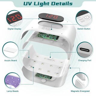 Foto 2 | Foto 2 | Lámpara Uv De Resina Akisey De Dos Caras Con Tiempo Ajustable De 36 W - Venta Internacional.