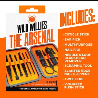 Foto 3 | Foto 3 | Kit De Manicura Y Pedicura Wild Willies Estuche Todo En Uno De 10 Piezas - Venta Internacional.
