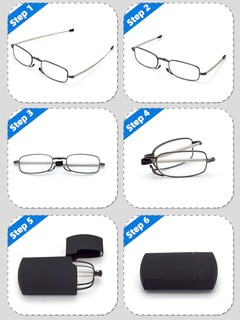 Foto 2 | Foto 2 | Funda Rígida Para Gafas De Lectura Highlike Plegables 1 75 Cm Color Negro Paquete De 2 - Venta Internacional.