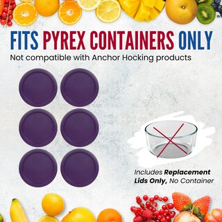 Foto 2 | Foto 2 | Tapas De Repuesto Para Recipientes Pyrex De Vidrio Para Almacenamiento De Alimentos De 6 Y 7 Tazas - Venta Internacional.