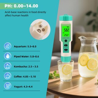 Foto 4 | Foto 4 | Medidor De Temperatura Orp De Ph H2 4 En 1 Terronix Medidor De Temperatura 4 En 1 Para Agua Hidrogenada - Venta Internacional.