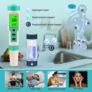 Foto 7 | Foto 7 | Medidor De Temperatura Orp De Ph H2 4 En 1 Terronix Medidor De Temperatura 4 En 1 Para Agua Hidrogenada - Venta Internacional.