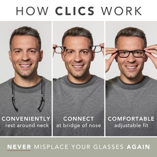 Foto 3 | Foto 3 | Gafas De Lectura Clic Magnetic Original Long M-l Black 3.00 - Venta Internacional.