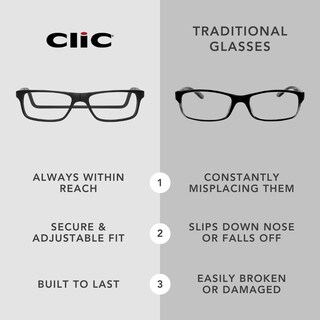 Foto 4 | Foto 4 | Gafas De Lectura Clic Magnetic Original Long M-l Black 3.00 - Venta Internacional.