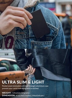 Foto 5 | Foto 5 | Billetera Vulkit Plegable Y Delgada Con Bloqueo Rfid Para Hombres Y Mujeres - Venta Internacional.