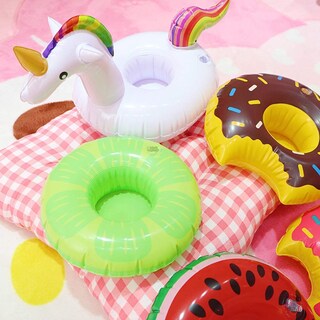 Foto 3 | Foto 3 | Soporte Inflable Para Bebidas Ishyan Lemon Paquete De 3 Para Fiesta En La Piscina - Venta Internacional.