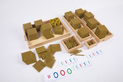 Foto 3 | Foto 3 | Juego De Banco Montessori Golden Beads Materials Con Sistema Decimal - Venta Internacional.