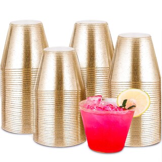 Foto 1 | Foto 1 | Vasos Desechables Tobory De Plástico Dorado De 9 Onzas Paquete De 100 - Venta Internacional.