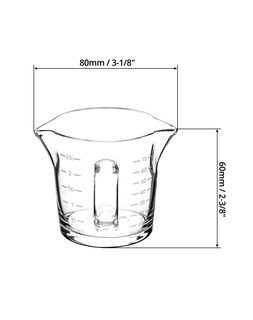 Foto 6 | Foto 6 | Vaso De Chupito Para Espresso Qwork 90 Ml Con Mango 2 Unidades Borosilicato - Venta Internacional.