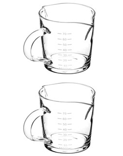 Foto 7 | Foto 7 | Vaso De Chupito Para Espresso Qwork 90 Ml Con Mango 2 Unidades Borosilicato - Venta Internacional.